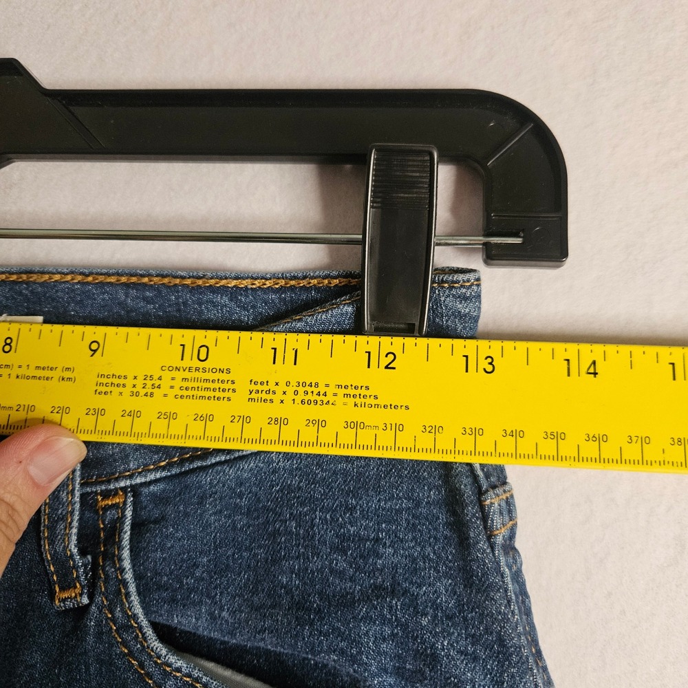 Levis Womens Mile High Cropped‎ Wide Leg Jeans Medium Wash Button Fly 25 W25 L27 - Picture 3 of 12